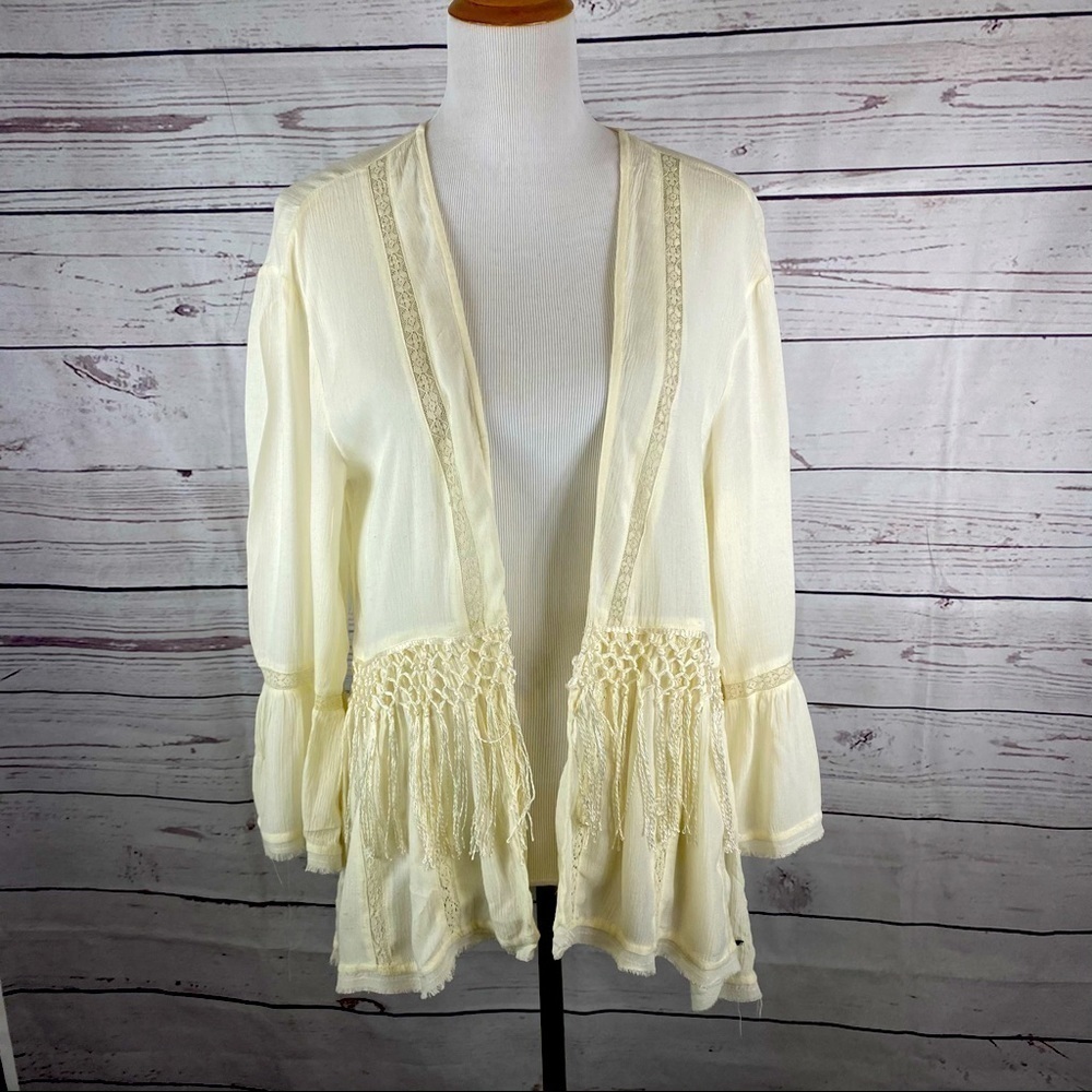 American Eagle Outfitters Bohemian throw on flare top cover Sz M